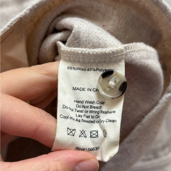 Wondery Cream Knit Wool Blend Shacket Size Small - Picture 5 of 5